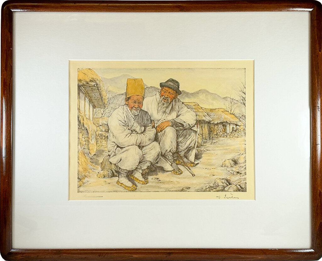 Willy Shieler. "Reminiscences." Handcolored Etching.