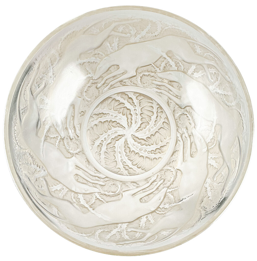 Lalique "Chiens" Art Deco Bowl, 1921-1923