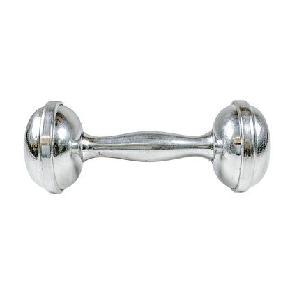 Pewter Dumbbell Baby Rattle
