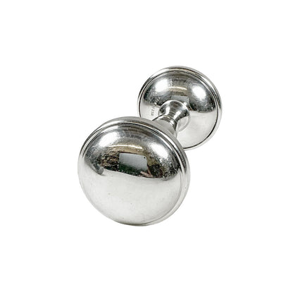 Pewter Dumbbell Baby Rattle