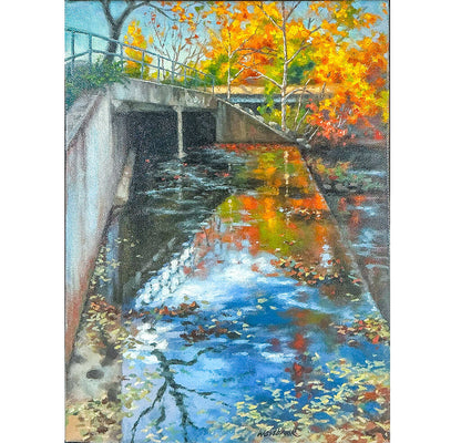 Eric Westbrook. Bridge in the Fall. Oil on Canvas