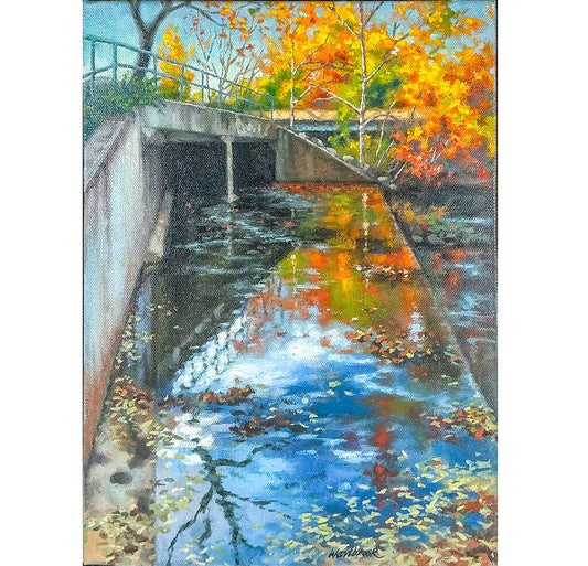 Eric Westbrook. Bridge in the Fall. Oil on Canvas