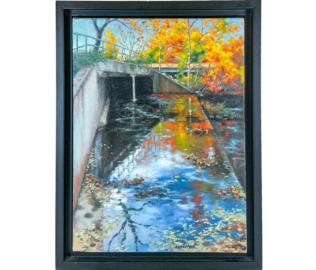 Eric Westbrook. Bridge in the Fall. Oil on Canvas