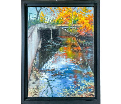 Eric Westbrook. Bridge in the Fall. Oil on Canvas