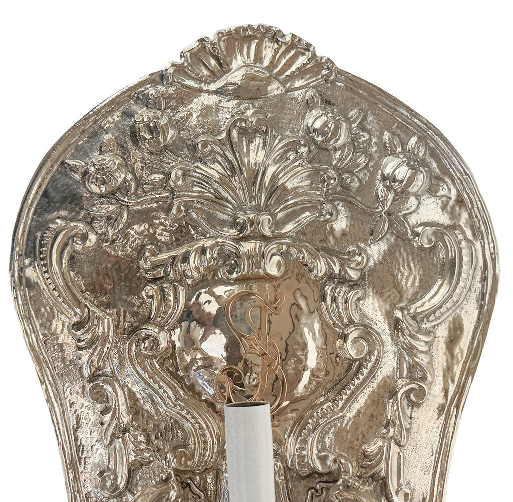 Continental Silver Neo-Rococo Wall Sconce