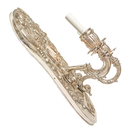 Continental Silver Neo-Rococo Wall Sconce
