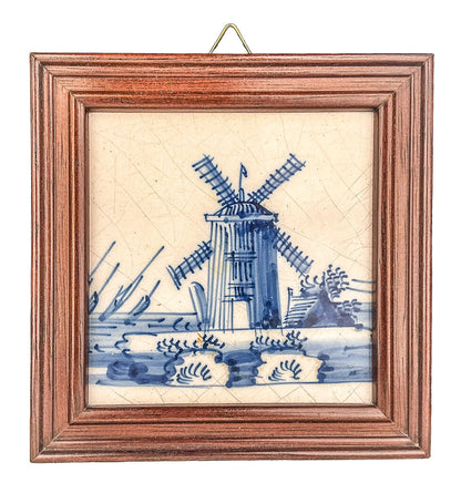 Delft Windmill Tile c. 1745