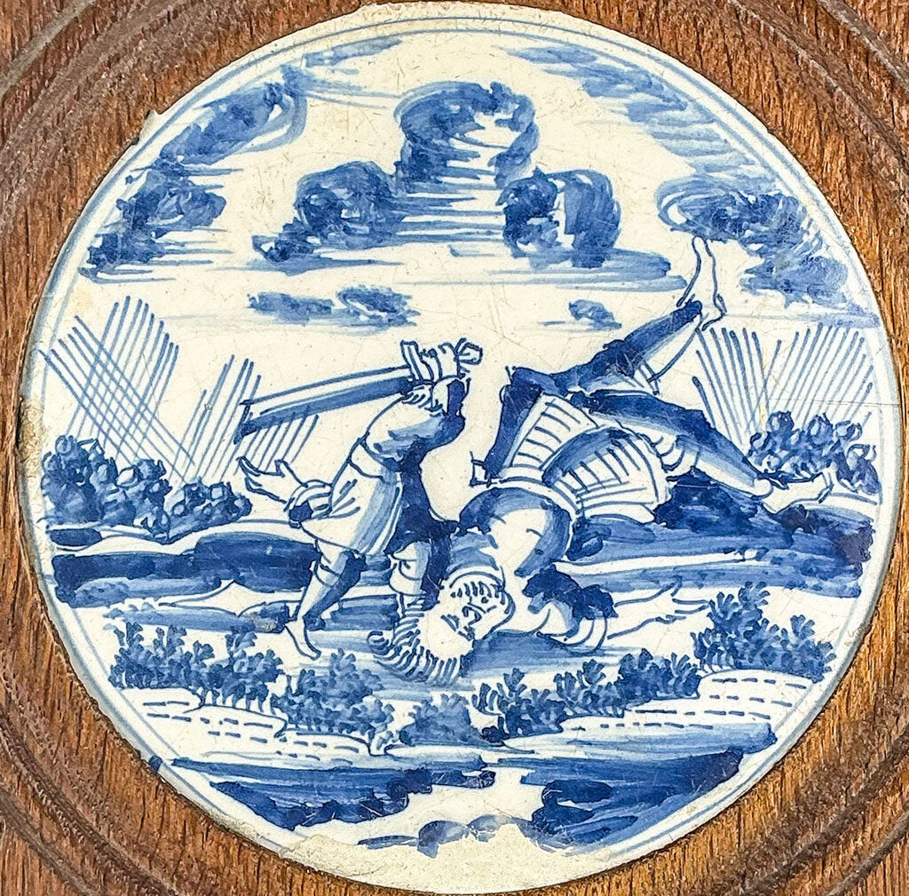 Delft David & Goliath Tile c. 1770