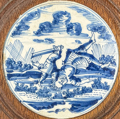 Delft David & Goliath Tile c. 1770
