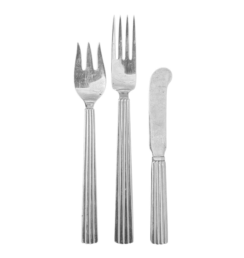 3PC Georg Jensen Bernadotte Sterling Tableware