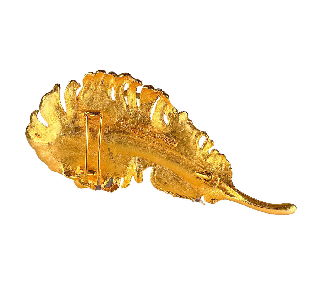 Vntg Christopher Ross Gold Plated Belt Buckle