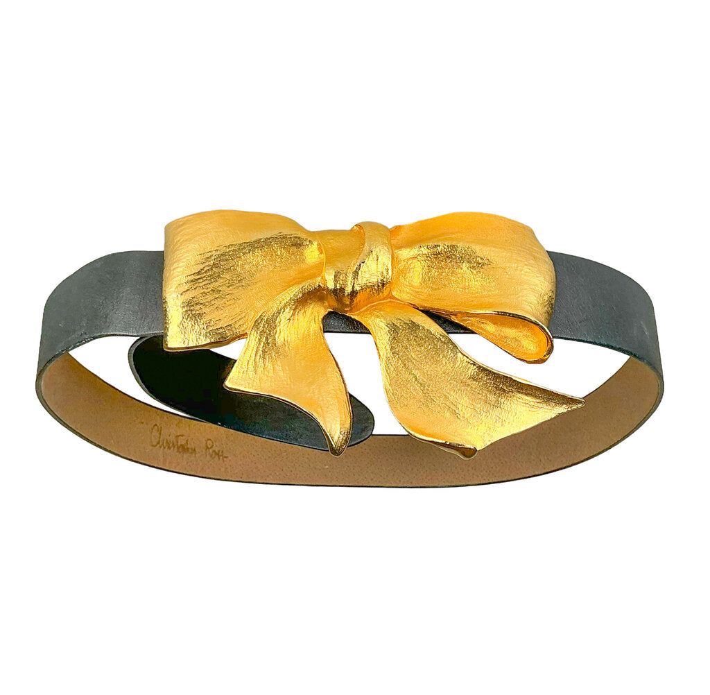 Vntg Christopher Ross Gold Plated Belt w/ Buckle