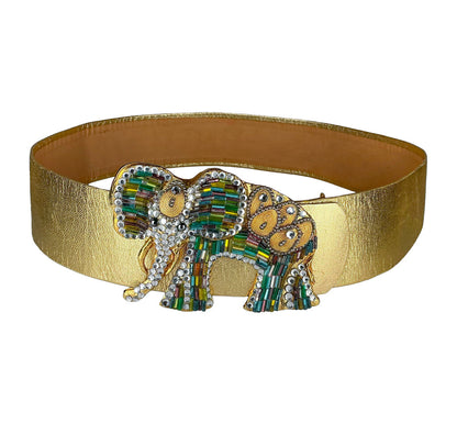 1980s Rhinestone Elephant Belt