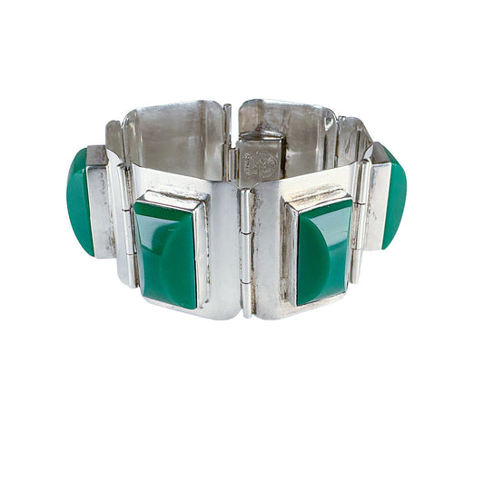 Vintage Mexican Sterling & Resin Bracelet