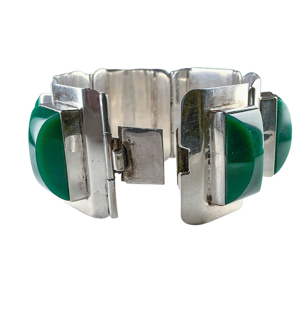 Vintage Mexican Sterling & Resin Bracelet