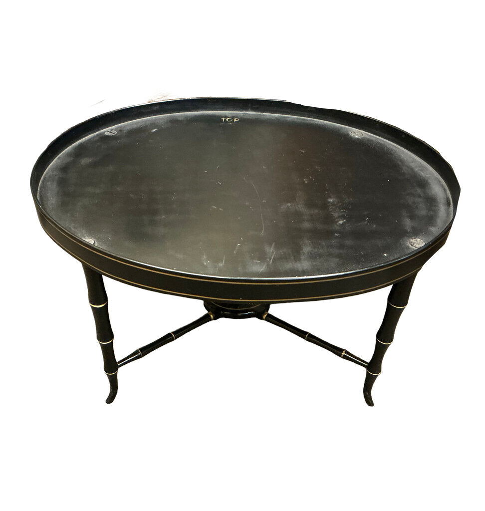 Antique Victorian Toleware Tray Table c. 19c European