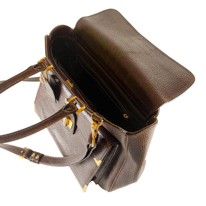 Fendi Classico No.3 Brown Leather Shopper Tote