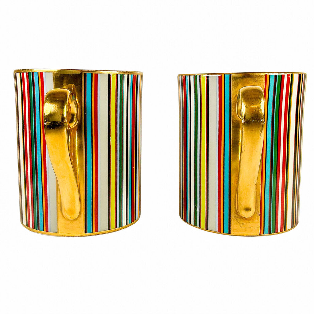 Pair of Paul Smith for Thomas Goode Signaure Stripe Mugs