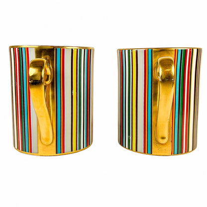 Pair of Paul Smith for Thomas Goode Signaure Stripe Mugs
