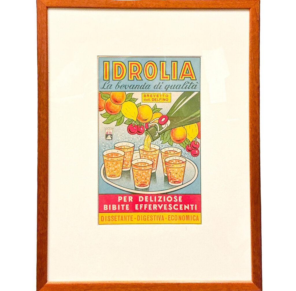 Idrolia 1950s Italian Advertisement, Giachino