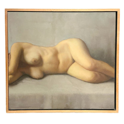 David Shevlino. Reclining Nude. Oil on Board.
