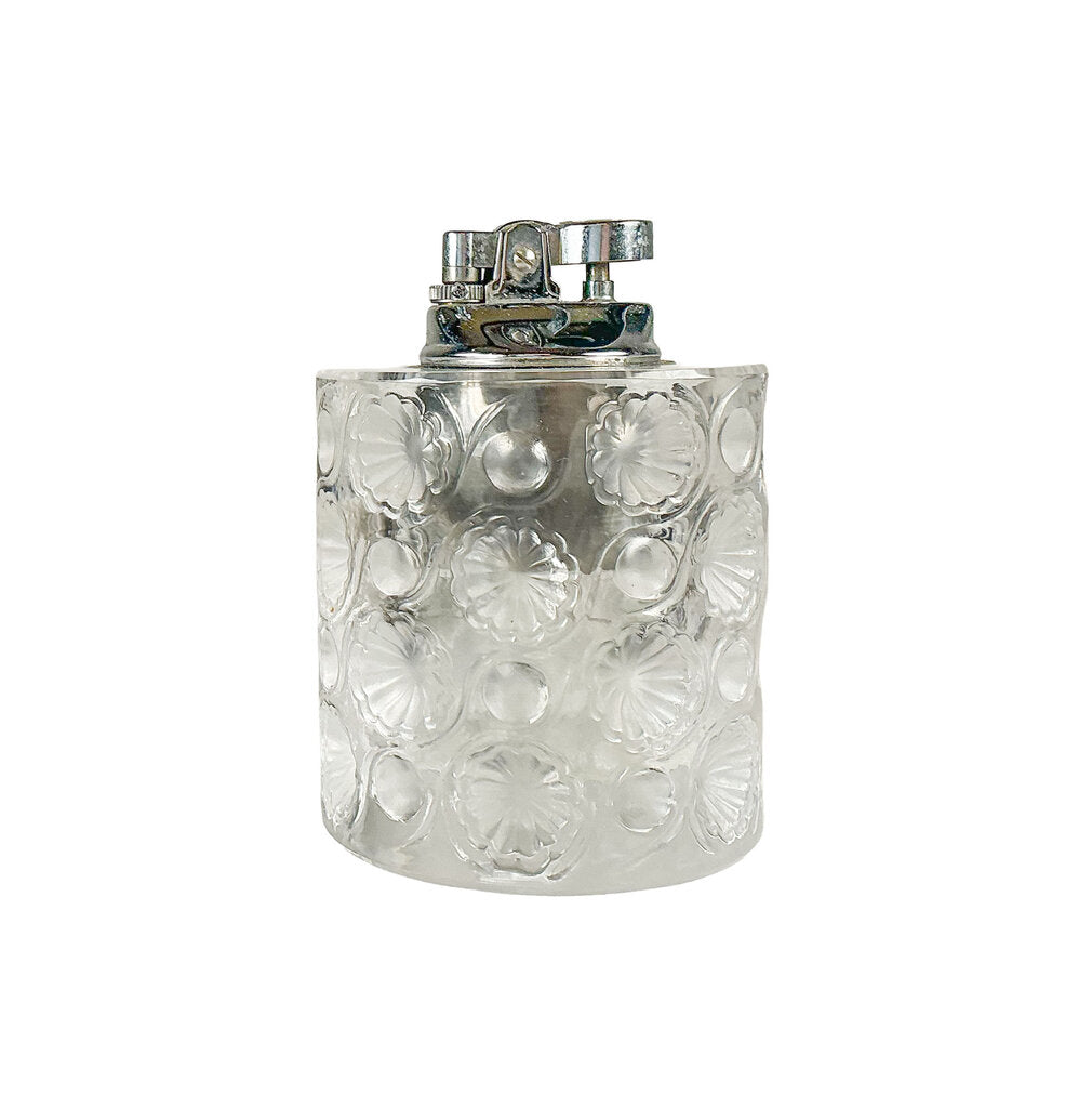 Lalique Tokyo Crystal Lighter & Ashtray Set