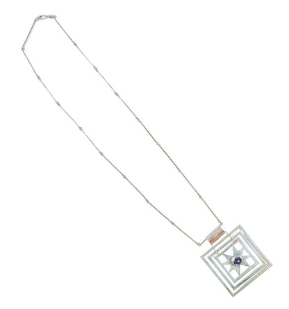 Guayasamin Coin Silver & Amethyst Necklace