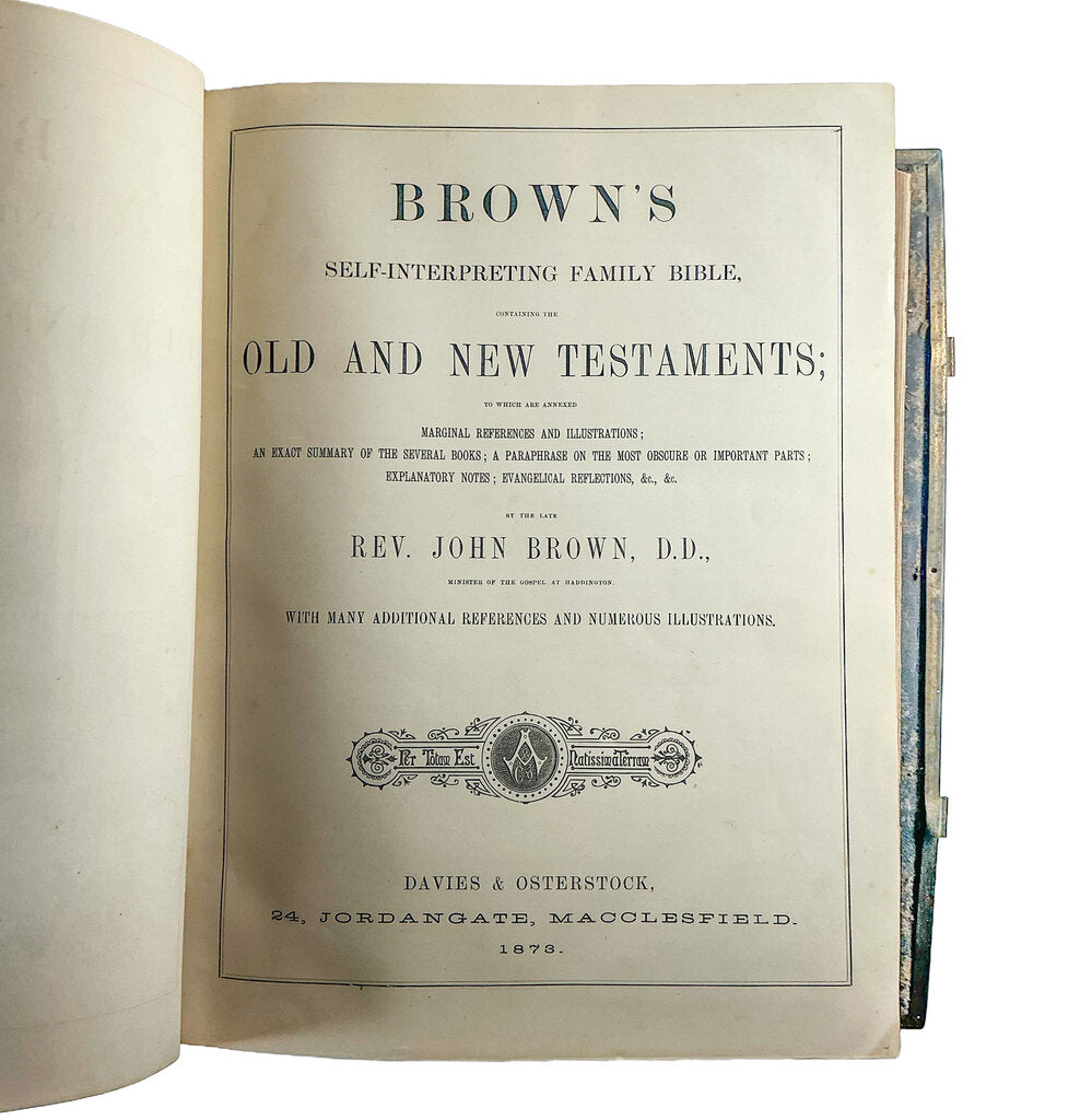 1875 Brown's Self Interpreting Family Bible