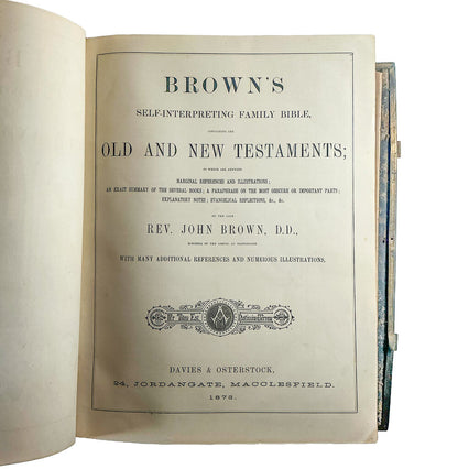 1875 Brown's Self Interpreting Family Bible