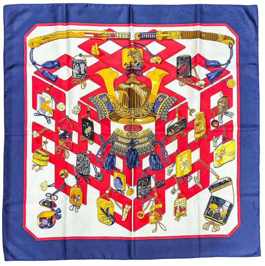 Hermes "Reveries Japonaises" Silk Scarf