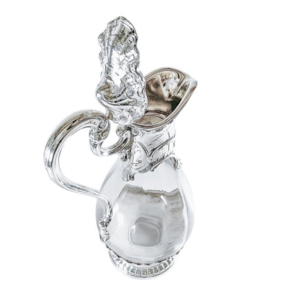 PAIR Ercuis "Lutetia" Silver Plate & Glass Claret Jugs