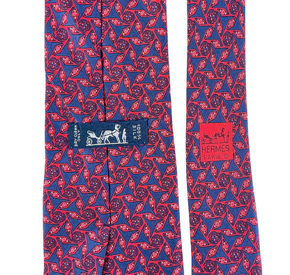 Hermes "Pinwheel Geometric" Silk Tie