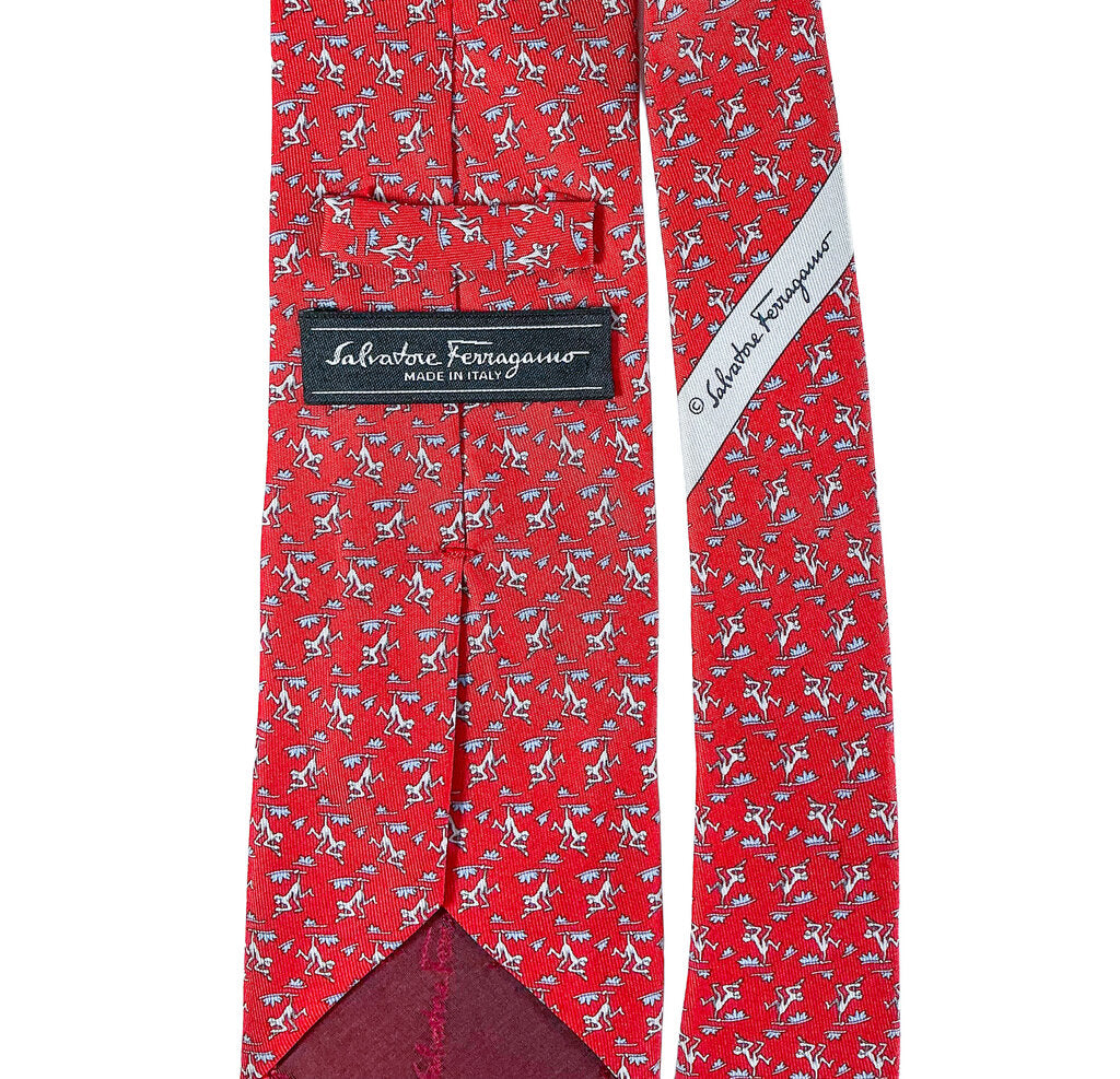 Salvatore Ferragamo "Whimsical Monkey" Silk Tie