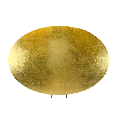 Japanese MCM Lacquerware Gold Leaf Oval Tray