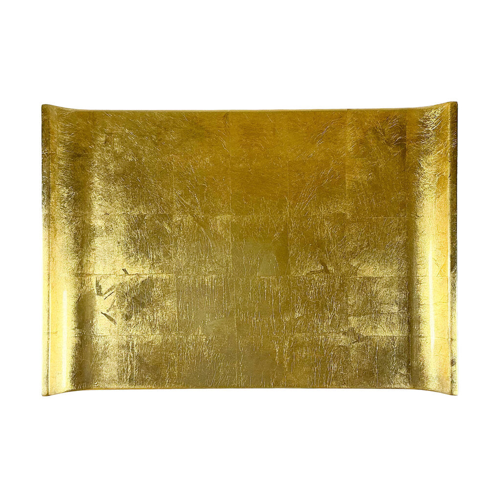 Japanese MCM Lacquerware Gold Leaf Tray