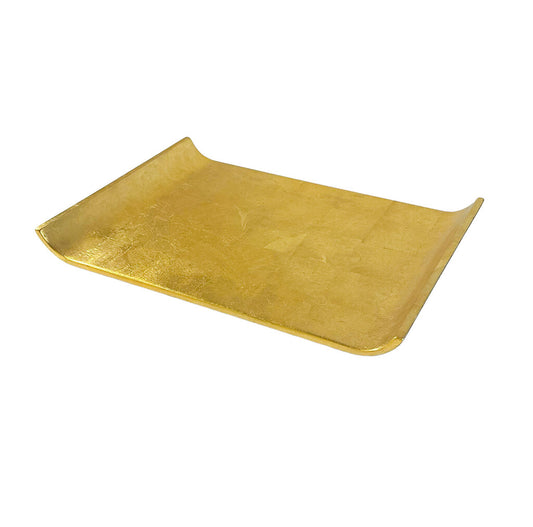 Japanese MCM Lacquerware Gold Leaf Tray