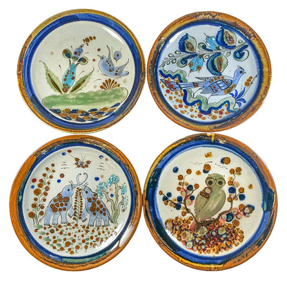 Set of 4 Ken Edwards of Mexico Signed Unique Dinner Plates