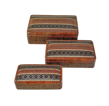 3PC Handwoven Thai Nesting Boxes