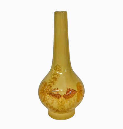 Yellow Chinese Porcelain Hand-Painted Vase