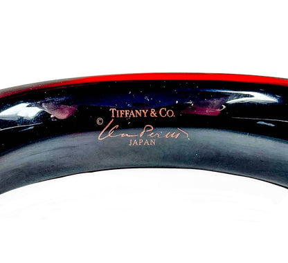 Tiffany & Co. Elsa Peretti Black & Red Lacquered Bangle