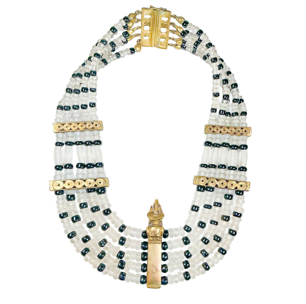Pre-Columbian Style Sinu Tumbaga Toucan Tooth Necklace