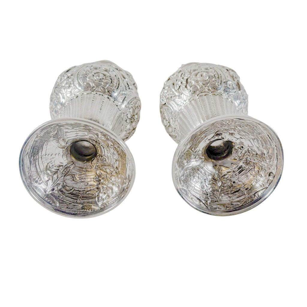 Pair of German Stering Rococo Casters