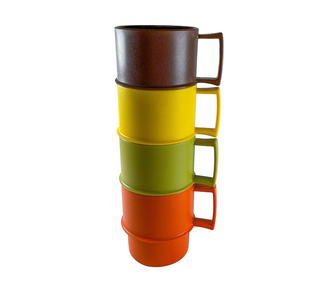 4PC Tupperware Autumn Harvest Mug Set