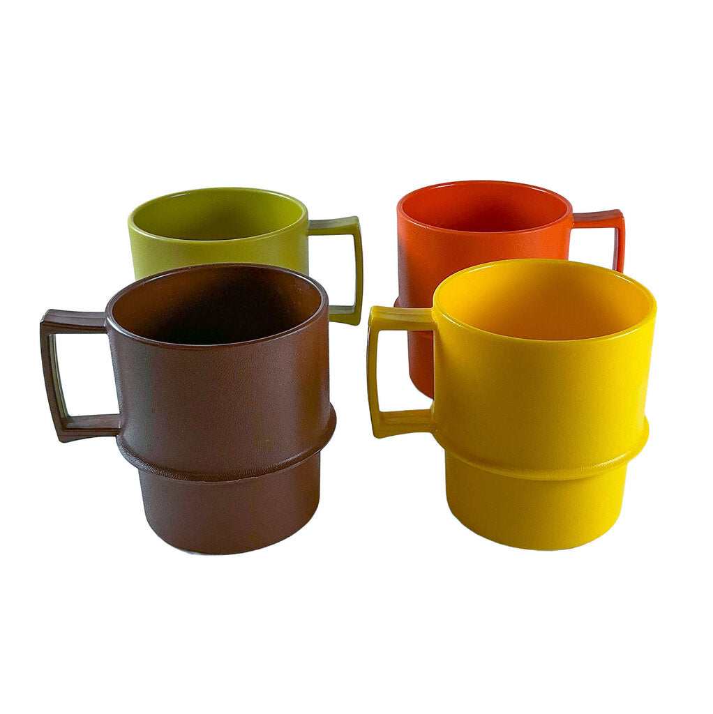 4PC Tupperware Autumn Harvest Mug Set