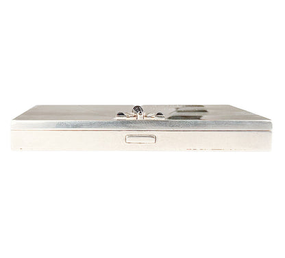 Art Deco Asprey Sterling Compact w Diamonds & Onyx
