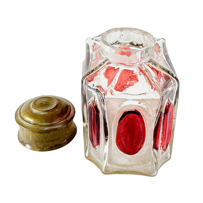 Large Russian Glass Tea Caddies 19c.