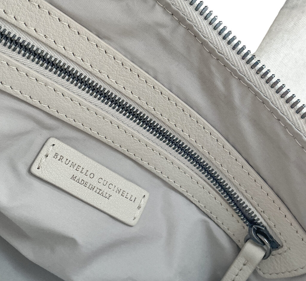Brunello Cucinelli Faux Shearling Baguette Bag