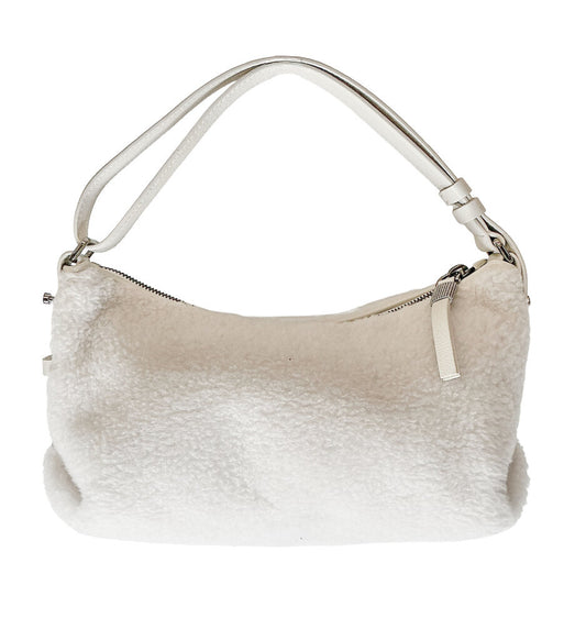 Brunello Cucinelli Faux Shearling Baguette Bag
