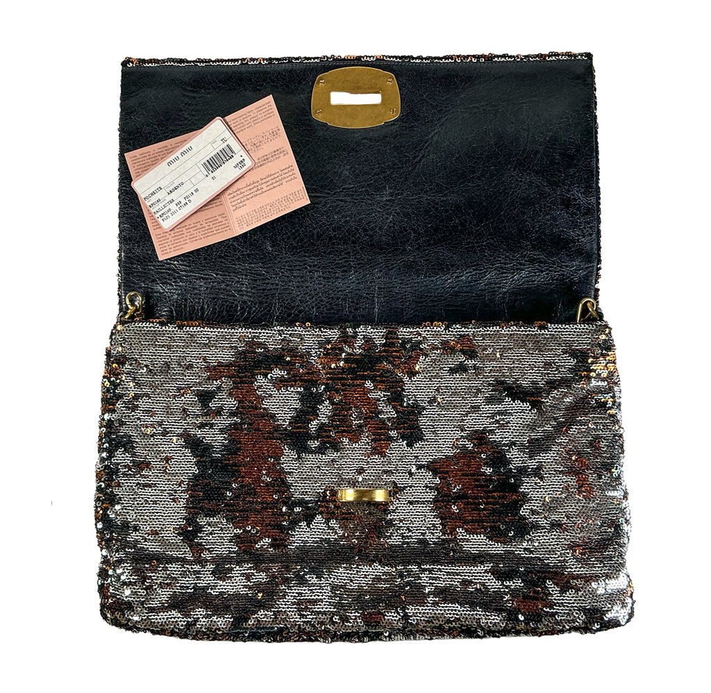 Miu Miu Sequined Pochette Bag (orig $1350)