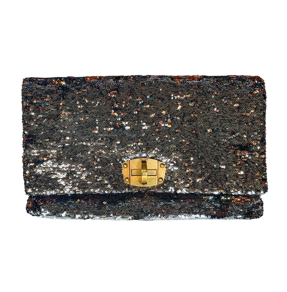 Miu Miu Sequined Pochette Bag (orig $1350)